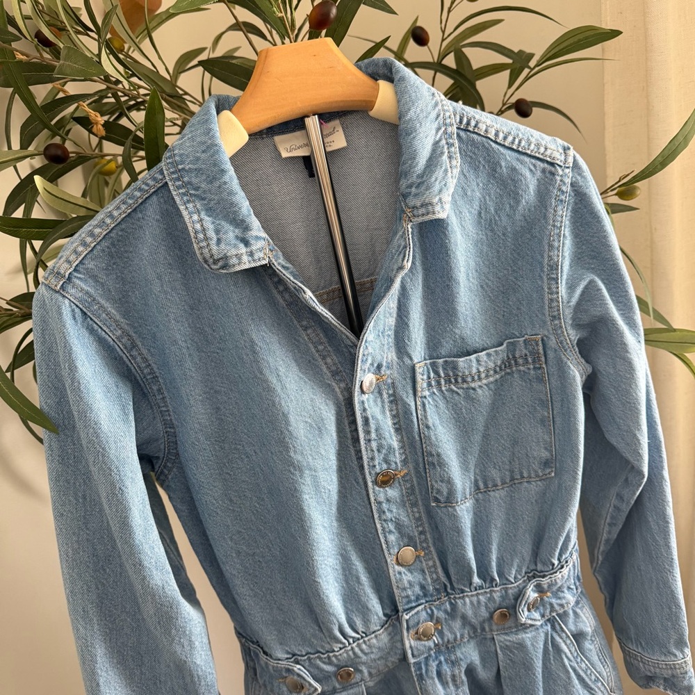Universal Thread Denim Romper Utility Button Fron… - image 3